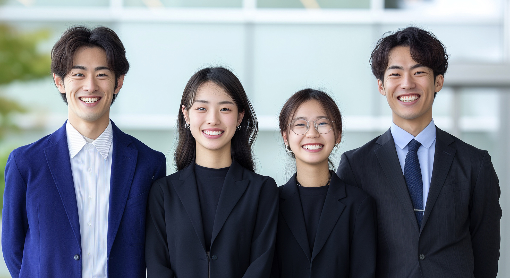 社員が自信ある笑顔の写真
